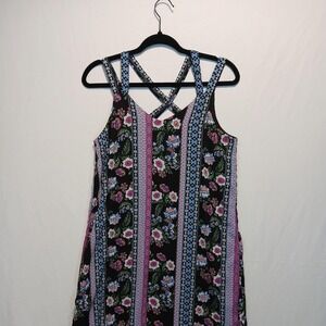 Pink Rose Vintage sz M dress floral boho hippe indie festival 90s whimsygoth